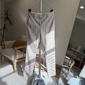 Women’s | H&M Cream Plaid Straight Leg Work Pants | Size 8